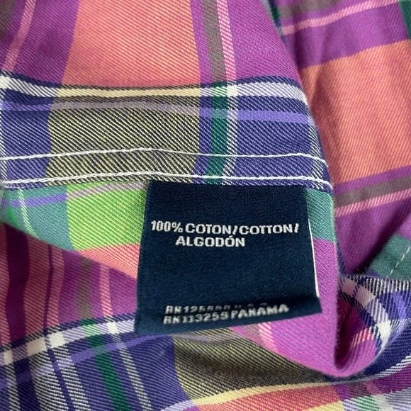 Faconnable Shirt Mens S Multicolor Plaid Long Sleeve Button Down Club Fit France - Picture 11 of 13